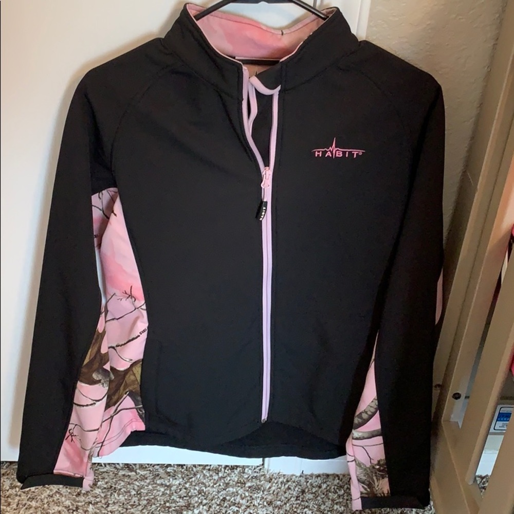 Super cute pink/camp/black jacket!